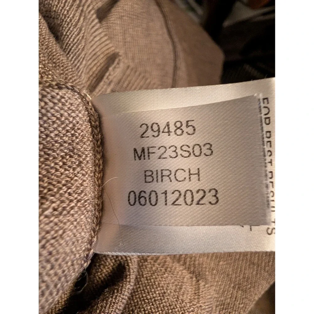 Peter Millar Mens XXL Brown Quarter Zip Merino Wool Pullover Bird Logo Sweater